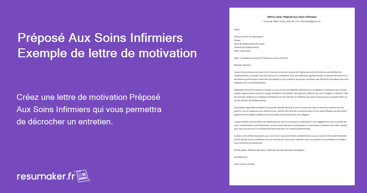 Lettre De Motivation En Soins Infirmiers