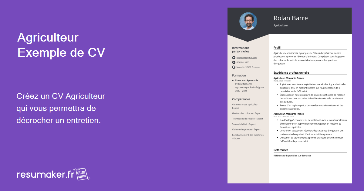 Exemple De CV D agriculteur guide Gratuit exemple-de-cv-d-agriculteur-guide-gratuit